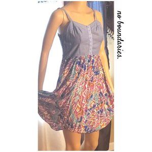 ❤️HP 08/14. Denim top corset & geometric Sundress